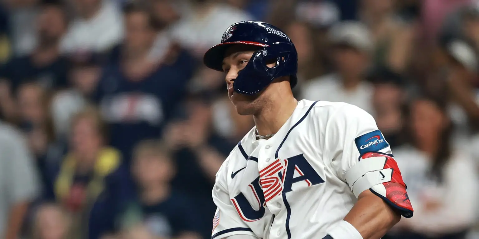 Aaron Judge throws out a runner, then homers vs. Mexico